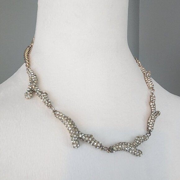 Rare Badgley Mischka Coral Branch Swavorski Crystal Necklace - Picture 9 of 11